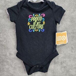 Latino Heritage Month Baby Proud of my Culture Bodysuit Black Size 3-6M